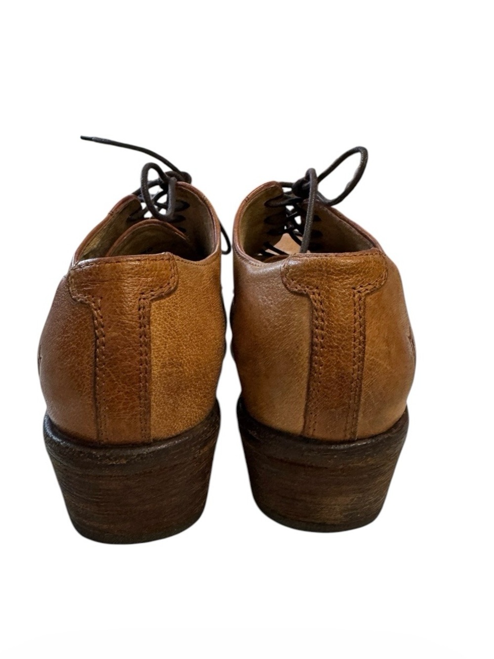 Frye Women’s Carson Lace Up Antique Tan Oxfords Size 6.5B - Picture 4 of 8